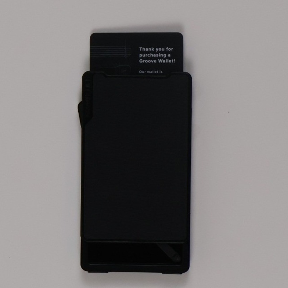 Groove Life Mens Wallet Groove Wallet Black Solid OS Metal NWT